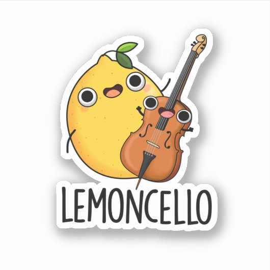 Lemoncello Funny Drink Pun Sticker (Voorkant)