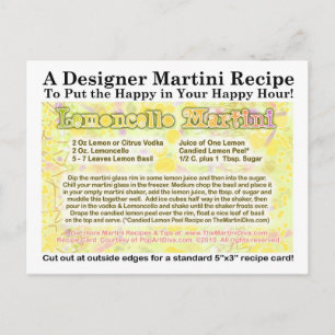 Lemoncello Martini Recipe Briefkaart