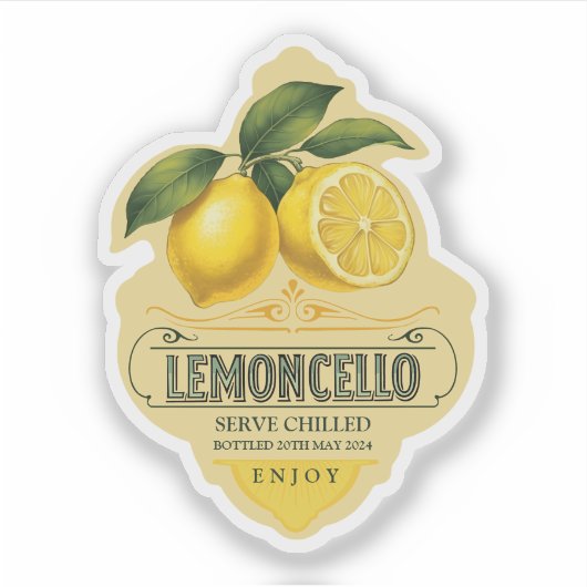 Lemoncello Vinyl Sticker (Voorkant)