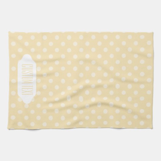 Lemonchiffon gele stippen theedoek (Horizontaal)