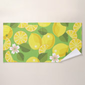 Lemoncitrus naadloze patroonachtergrond badhanddoek (Badhanddoek)