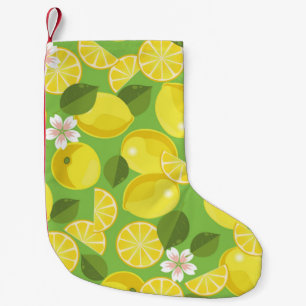 Lemoncitrus naadloze patroonachtergrond kleine kerstsok