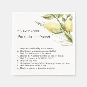 Lemond en verlaat FUN FACT WEDDING Servet