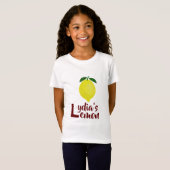 Lemondruppels: L-vormige mode met verse citroen T-shirt (Voorkant volledig)