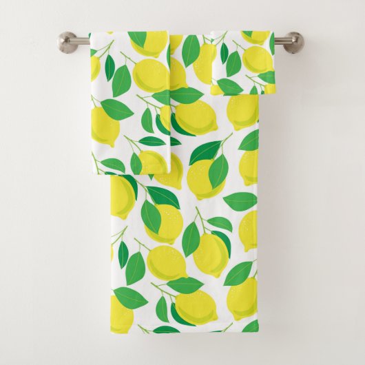 Lemonen en bladeren bad handdoek (Insitu)