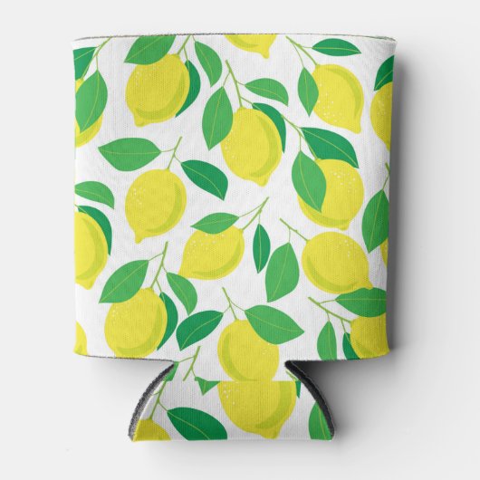 Lemonen en bladeren blikjeskoeler (Voorkant)