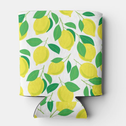 Lemonen en bladeren blikjeskoeler (Achterkant)