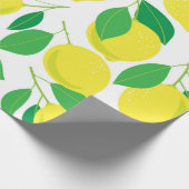 Lemonen en bladeren cadeaupapier (Hoek)
