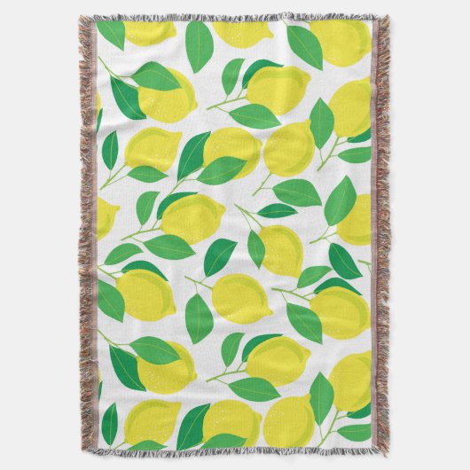 Lemonen en bladeren deken (Voorkant Verticaal)