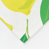 Lemonen en bladeren fleece deken (Hoek)