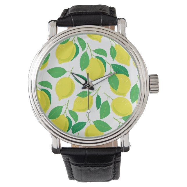 Lemonen en bladeren horloge (Voorkant)