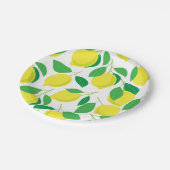 Lemonen en bladeren papieren bordje (Gekanteld)