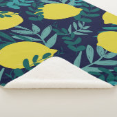 Lemonen en bladeren sherpa deken (3/4)