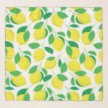 Lemonen en bladeren sjaal<br><div class="desc">Tropisch patroon met citroenen en bladeren die in Illustrator zijn getekend.</div>