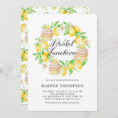 Lemonen en Cupcakes Wreath Summer Bridal Luncheon Kaart (Voorkant / Achterkant)