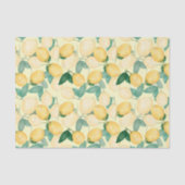 Lemonen en Greenery Citrus Yellow Tissuepapier (Voorkant)