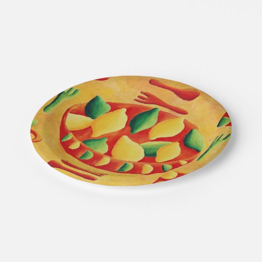 Lemonen en grenswaarden papieren bordje (Gekanteld)