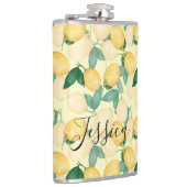 Lemonen en groene vinylwatten heupfles (Rechts)