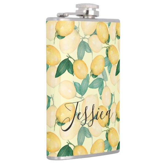 Lemonen en groene vinylwatten heupfles (Rechts)