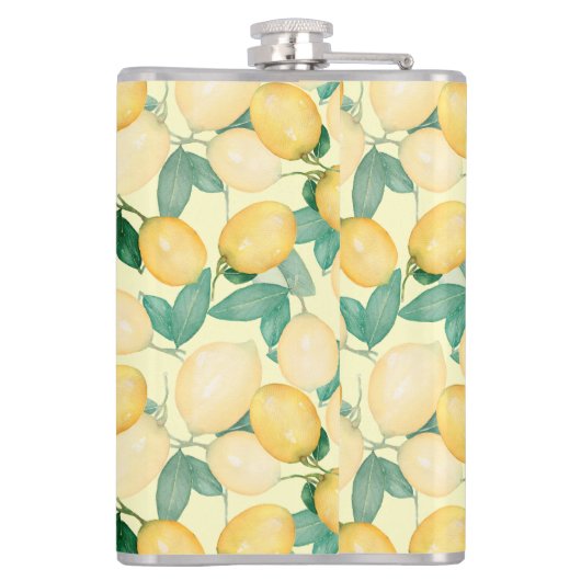 Lemonen en groene vinylwatten heupfles (Achterkant)