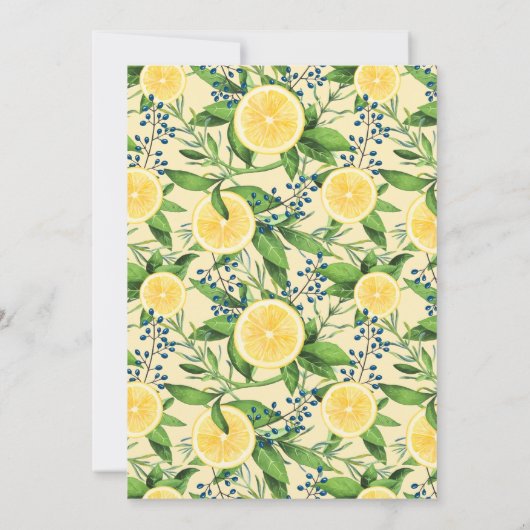 Lemonen en Sinaasappels Chalkboard Summer Bridal B Kaart (Achterkant)