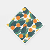 Lemonen en Sinaasappels wit Servetten (Hoek)