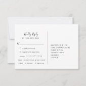 Lemonentuin Boter Geel Menu Keuze RSVP Kaart (Achterkant)