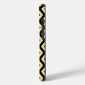 Lemongeel en zwart diamantpatroon Case-Mate iPhone case (Achterkant / Links)