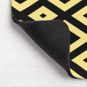 Lemongeel en zwart diamantpatroon muismat (Hoek)