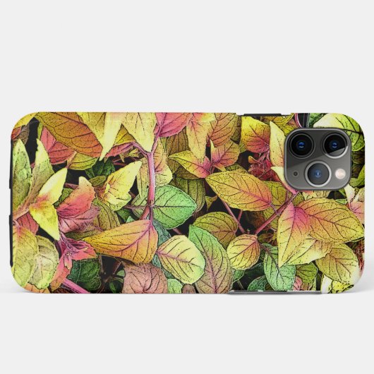 Lemongeel, Limoen-groen en bleekroze bladeren Case-Mate iPhone Case (Achterkant (horizontaal))