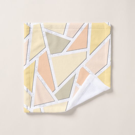 Lemongeel mozaïekpatroon bad handdoek (Wasdoekje)