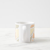Lemongeel mozaïekpatroon espresso kop (Achterkant)