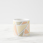 Lemongeel mozaïekpatroon espresso kop (Voorkant)