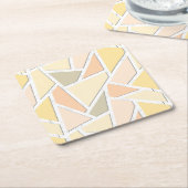 Lemongeel mozaïekpatroon kartonnen onderzetters (Schuin)