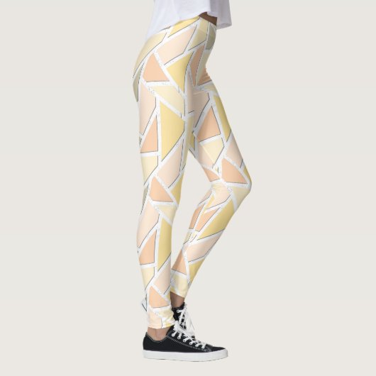 Lemongeel mozaïekpatroon leggings (Rechts)