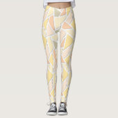 Lemongeel mozaïekpatroon leggings (Voorkant)