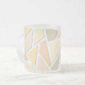 Lemongeel mozaïekpatroon matglas koffiemok (Voorkant links)