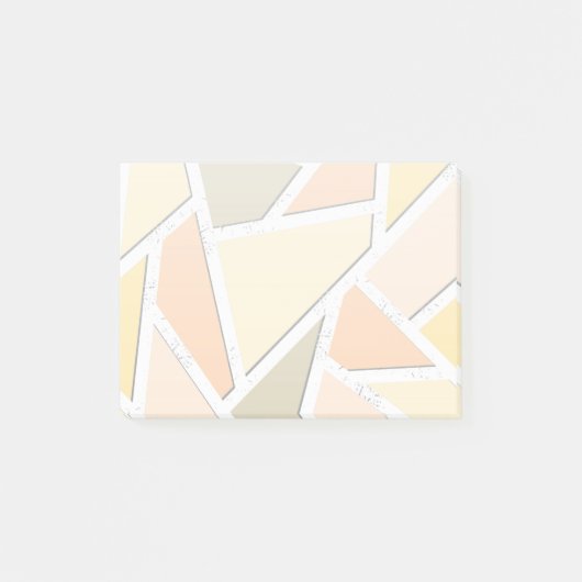 Lemongeel mozaïekpatroon post-it® notes (Voorkant)