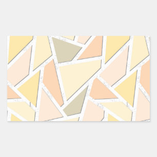 Lemongeel mozaïekpatroon rechthoekige sticker