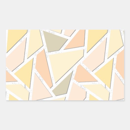 Lemongeel mozaïekpatroon rechthoekige sticker (Voorkant)