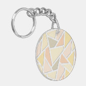 Lemongeel mozaïekpatroon sleutelhanger (Voorkant Links)