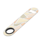 Lemongeel mozaïekpatroon speed flessenopener (Voorkant Gekanteld)