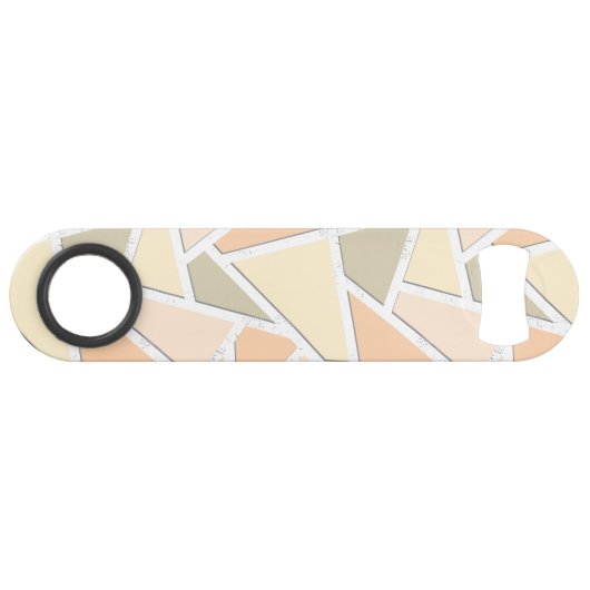 Lemongeel mozaïekpatroon speed flessenopener (Voorkant (Horizontaal))