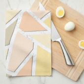 Lemongeel mozaïekpatroon theedoek (Quarter Fold)