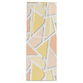 Lemongeel mozaïekpatroon wijn cadeautas (Voorkant)