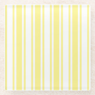 Lemongele en witte snoepjes strepen glazen onderzetter