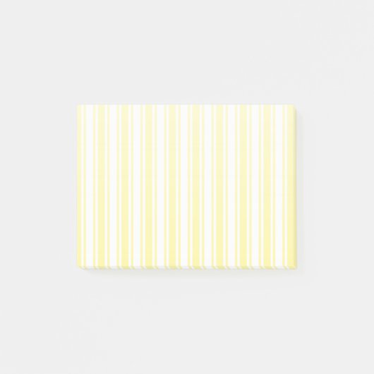 Lemongele en witte snoepjes strepen post-it® notes (Voorkant)