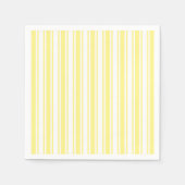 Lemongele en witte snoepjes strepen servet (Voorkant)