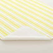 Lemongele en witte snoepjes strepen sherpa deken (3/4)