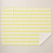 Lemongele en witte snoepjes strepen sherpa deken (Voorkant (horizontaal))